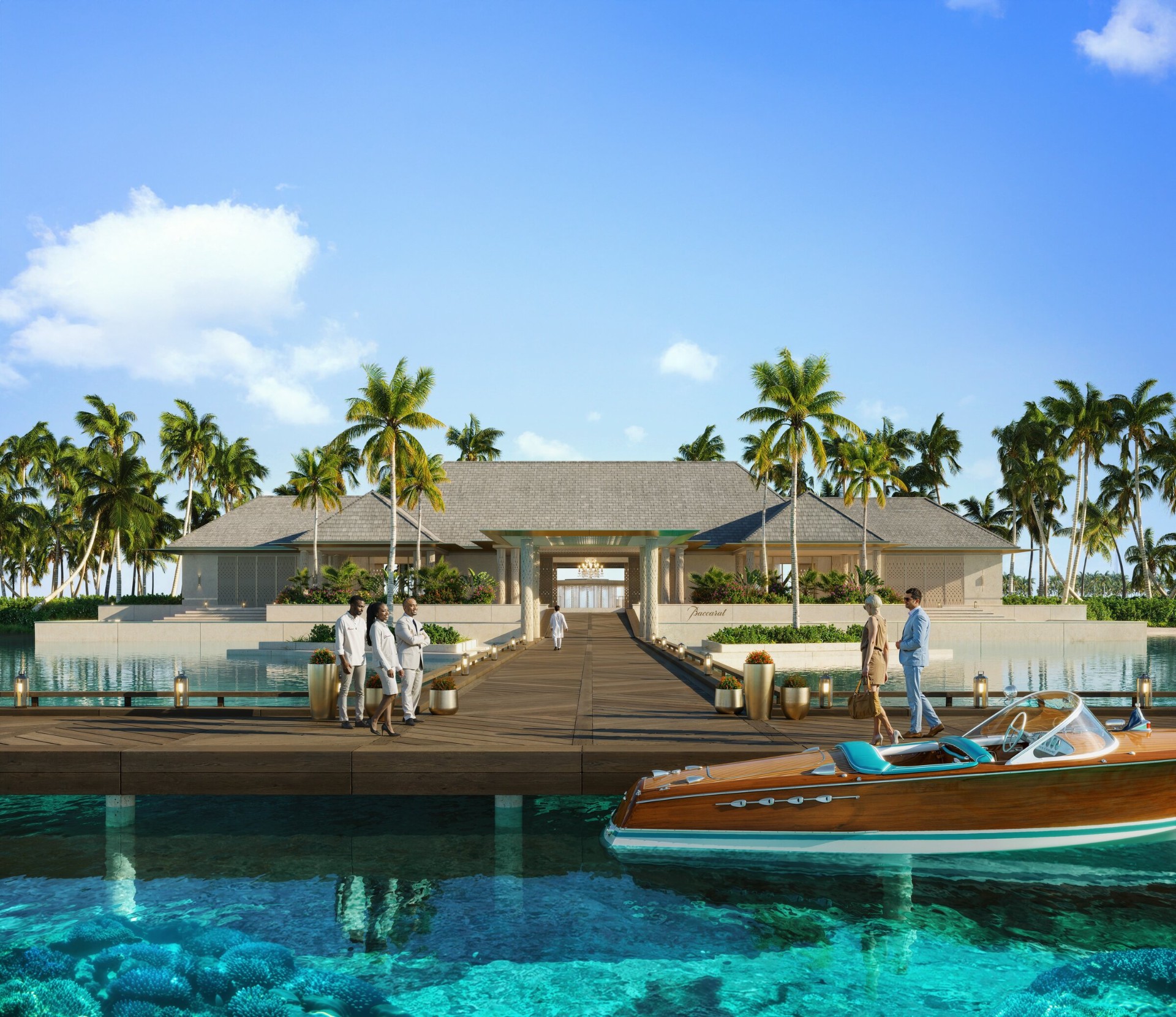 Baccarat Maldives arrival pavilion and jetty