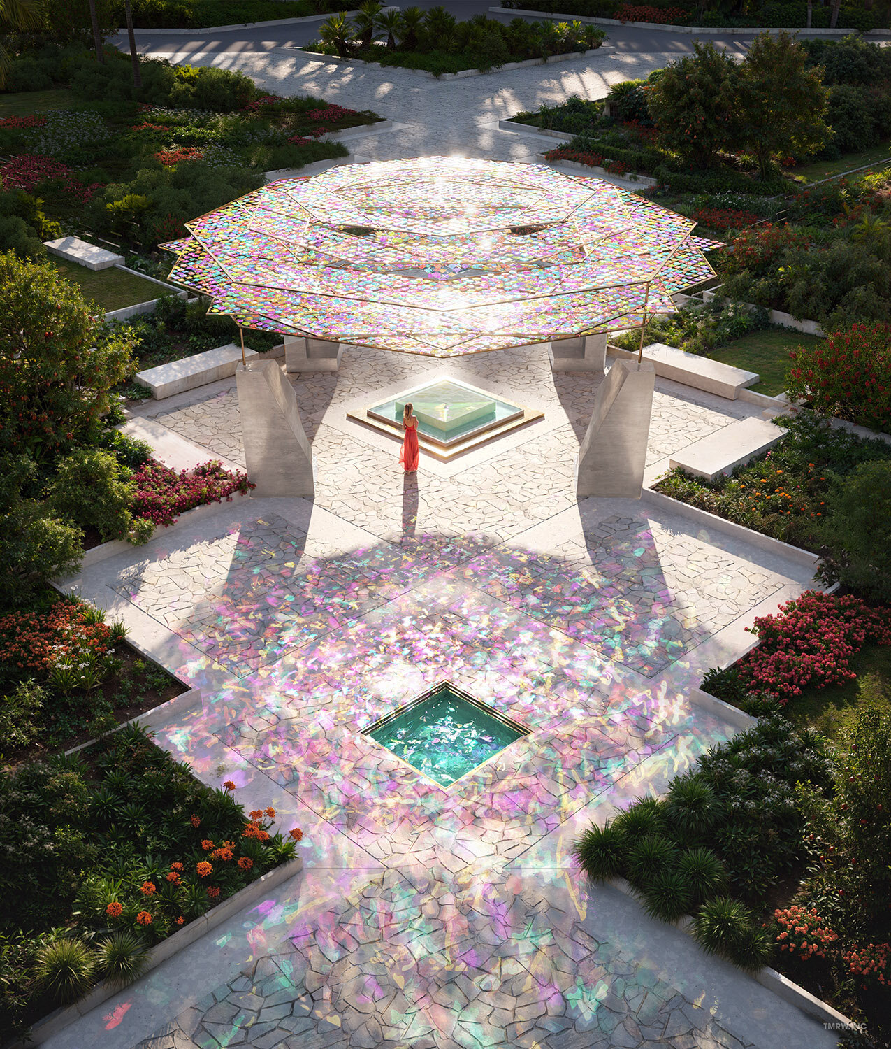 Baccarat Maldives Crystal Garden art installation