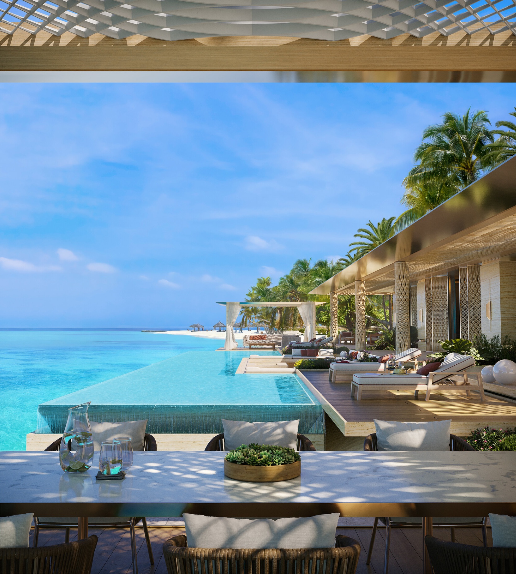 Baccarat Maldives lagoon / water villa residence exterior
