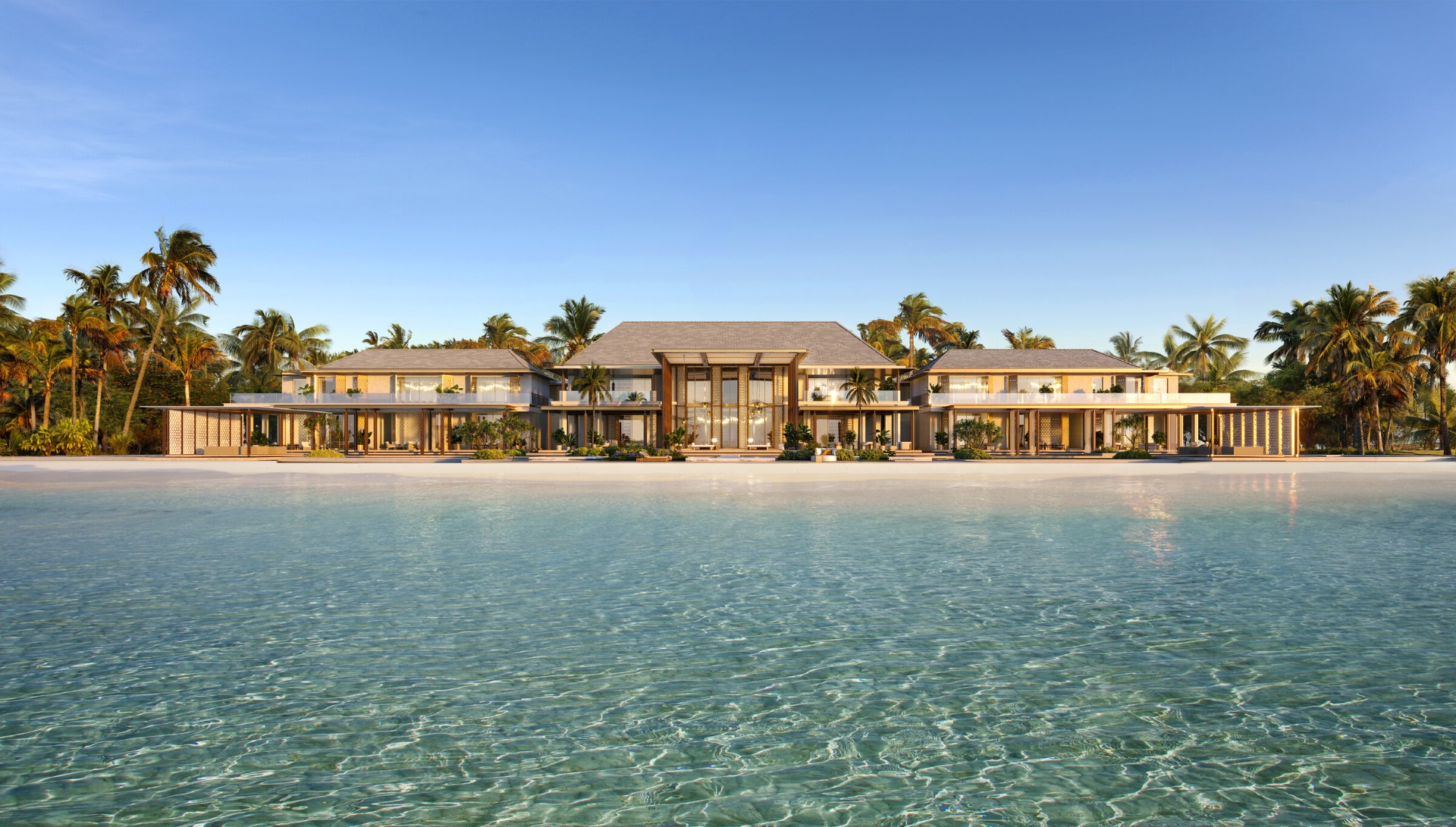 Baccarat Maldives mansion interior wellness area with hydrotherapy and treatment rooms